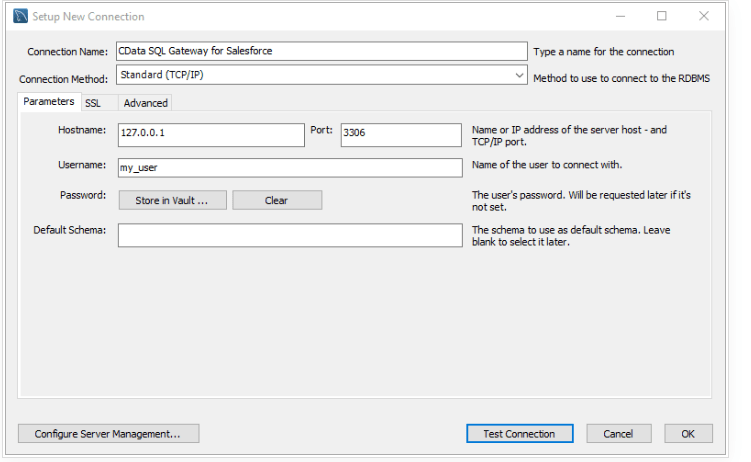 DynamoDB MySQL: setup new connection